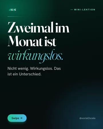 Beitrag von @social2scale: Zweimal im Monat ist wirkungslos.