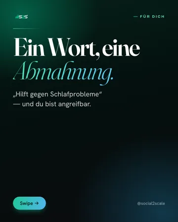 Beitrag von @social2scale: Ein Wort, eine Abmahnung.